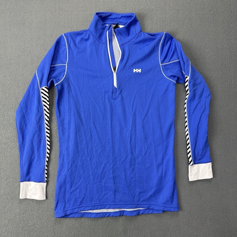 Helly Hansen Blue Long Sleeve 1/4 Zip Midlayer Women's Shirt Base layer M